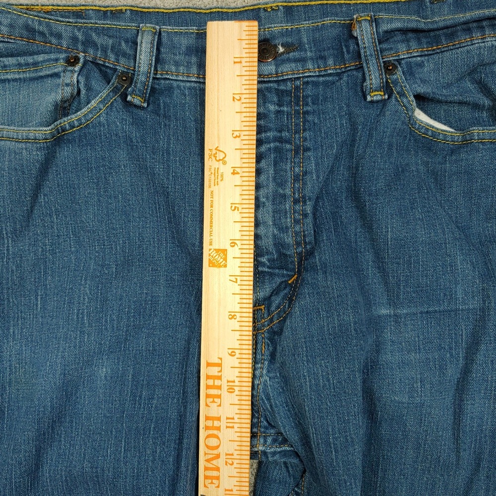 Levi Strauss 514 Straight Leg Jeans - Mens 38x30 - Blue Denim Stretch - Picture 7 of 16